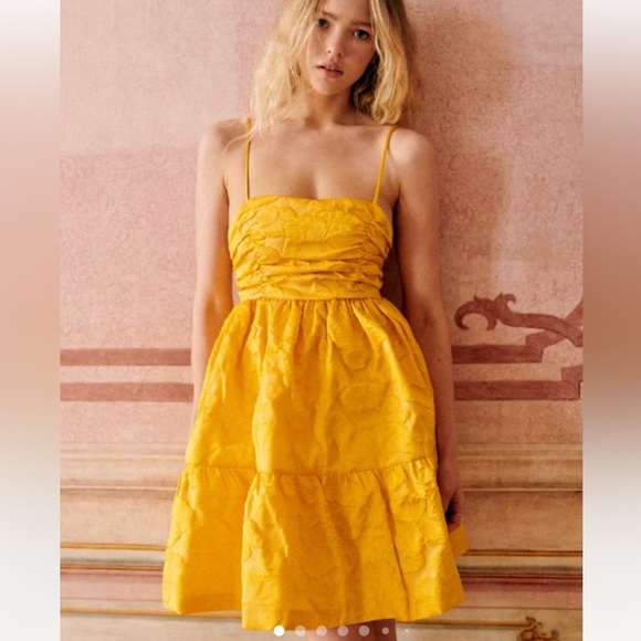 Sézane Charlie dress in yellow